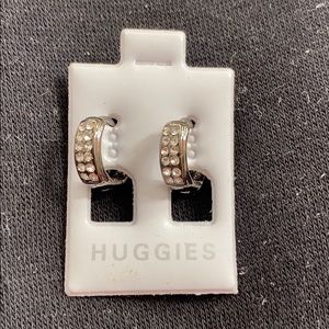 Hoop Black/Sliver earrings